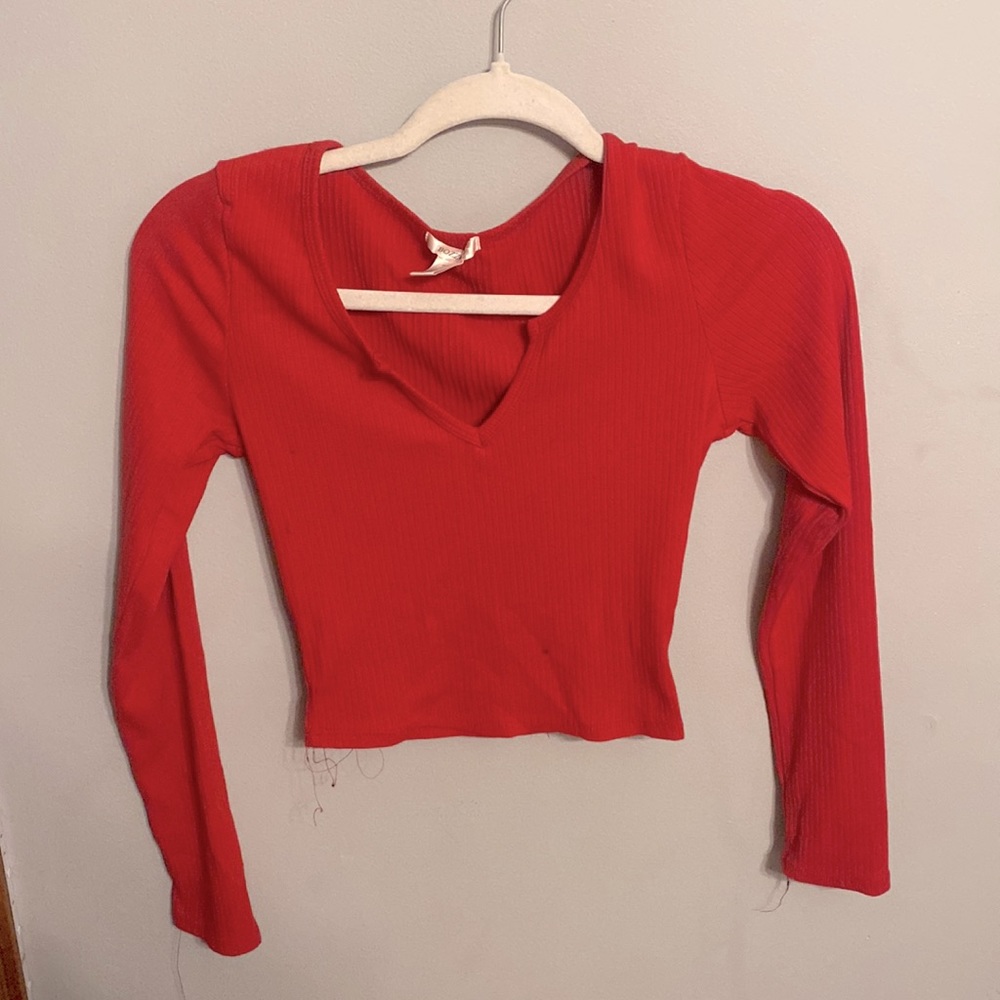 Red crop top